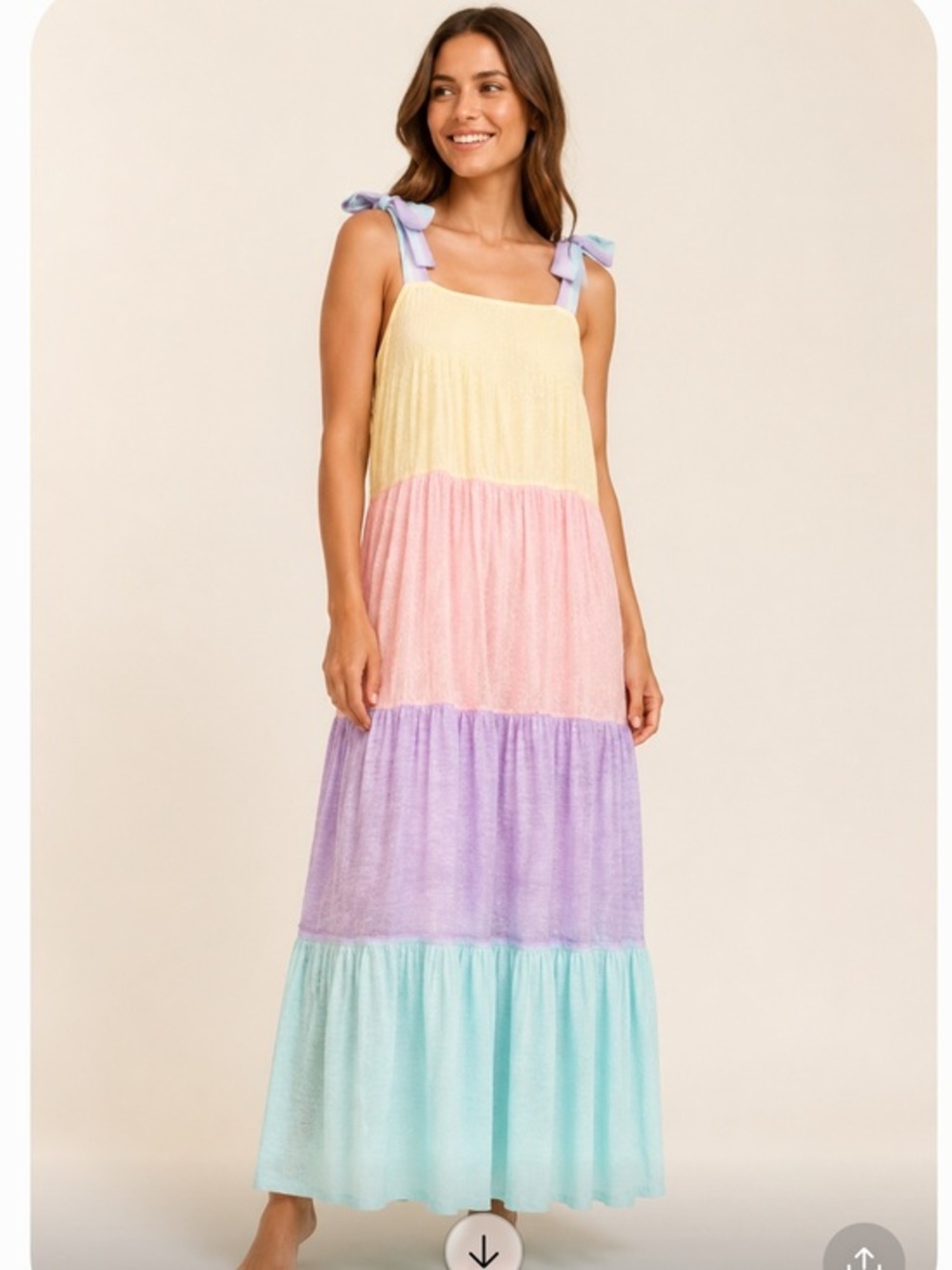 NWT Pitusa Womens Rainbow Maxi Dress